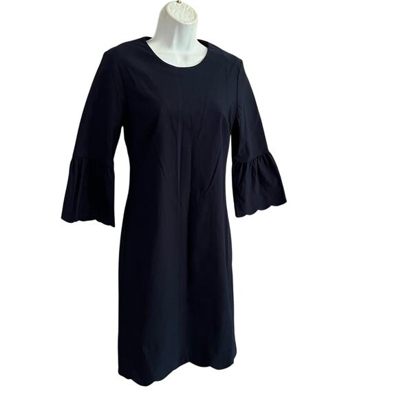 J. McLaughlin Navy Scallop Hem Dress NEW Women’s 2 - Picture 1 of 12